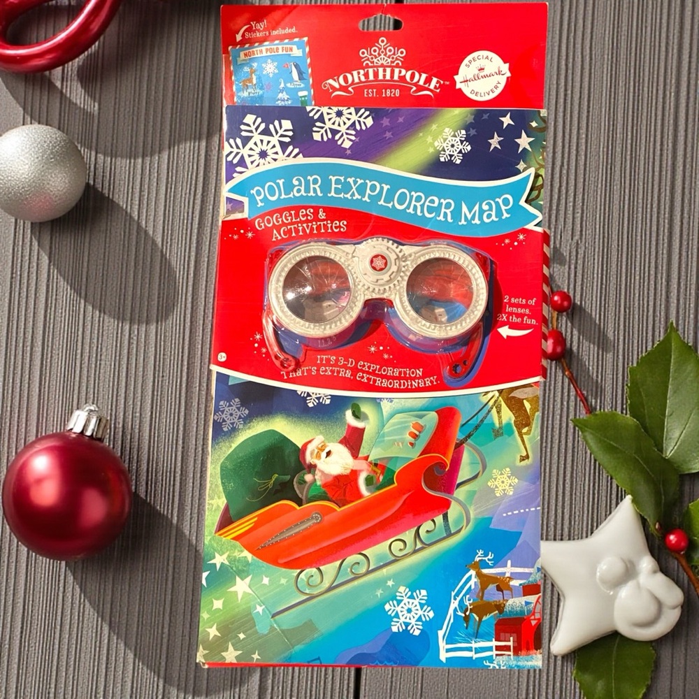 NEW Hallmark Polar Explorer Goggles and Adventure Map